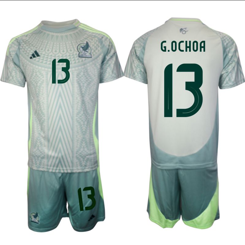 Men 2024-2025 Season Mexico away green 13 Soccer Jersey